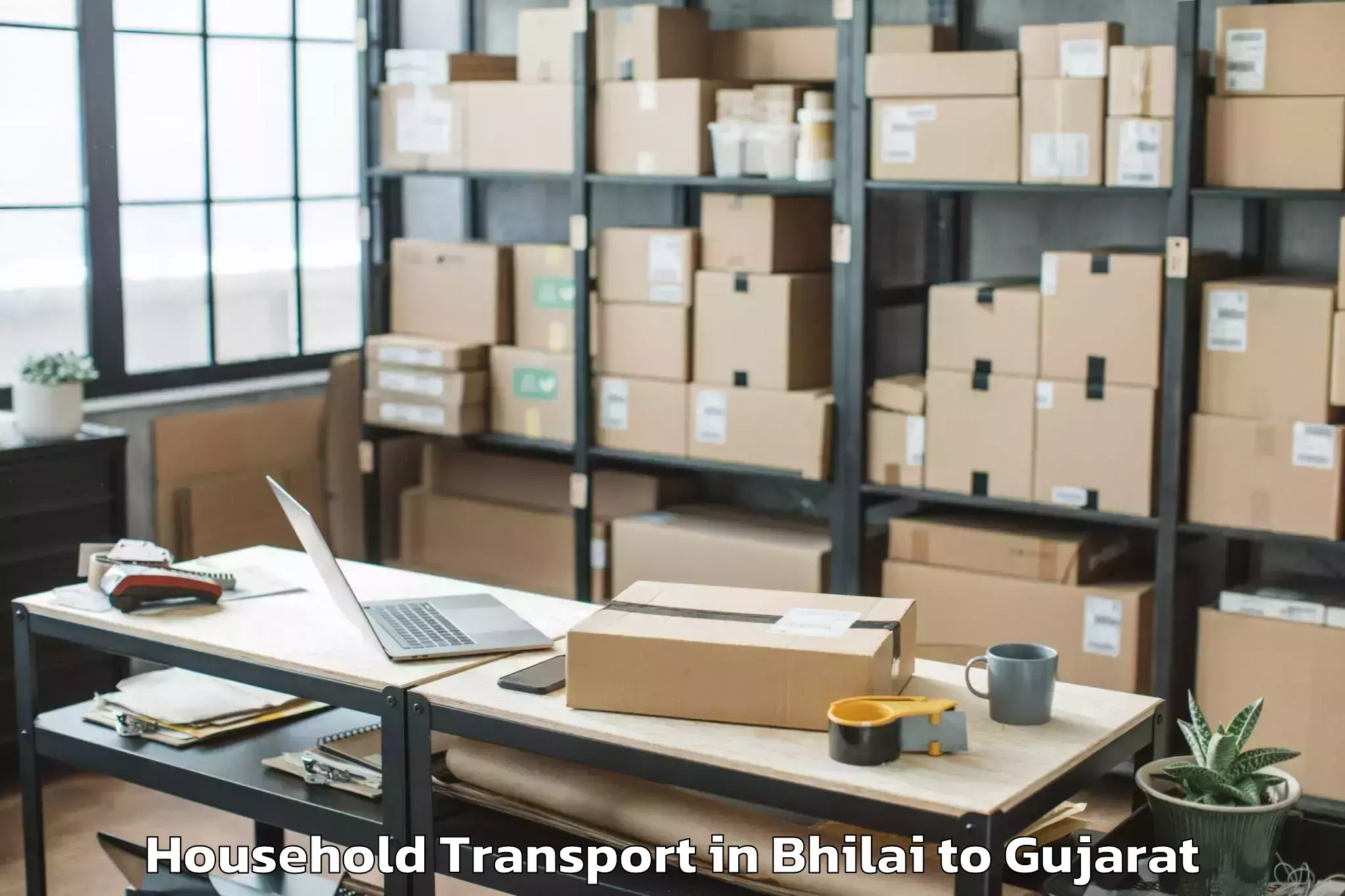 Get Bhilai to Vansda Household Transport